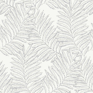 Finnley Grey Inked Fern Wallpaper by A-Street Prints