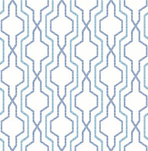 Rion Blue Trellis Wallpaper by A-Street Prints