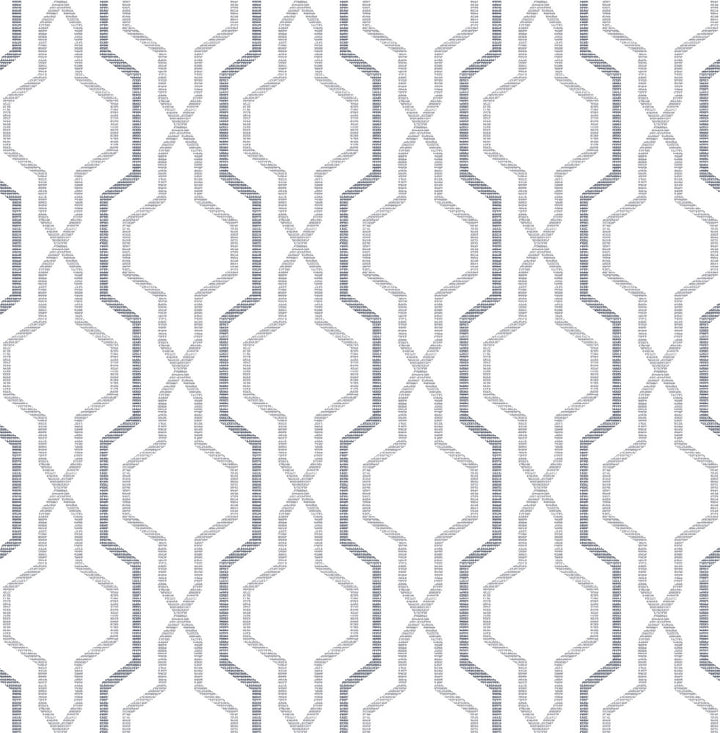 Rion Grey Trellis Wallpaper by A-Street Prints Daylight Covers about 56.4 square feet 20.5-in by 33-ft long roll Unpasted 21 - Fabric Carolina -