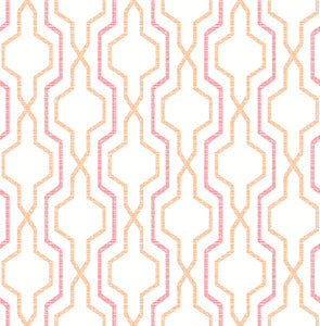 Rion Orange Trellis Wallpaper by A-Street Prints