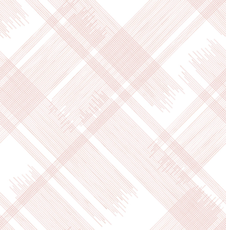 Zag Pink Modern Plaid Wallpaper by A-Street Prints Daylight Covers about 56.4 square feet 20.5-in by 33-ft long roll Unpasted 21 - Fabric Carolina -