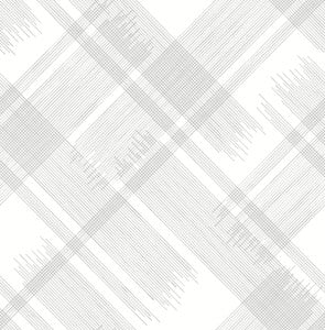 Zag Grey Modern Plaid Wallpaper by A-Street Prints