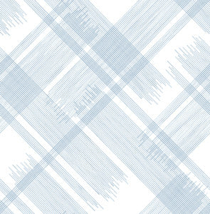 Zag Blue Modern Plaid Wallpaper by A-Street Prints