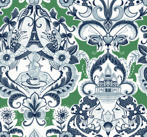 Sadie Green Parisian Damask Wallpaper by A-Street Prints