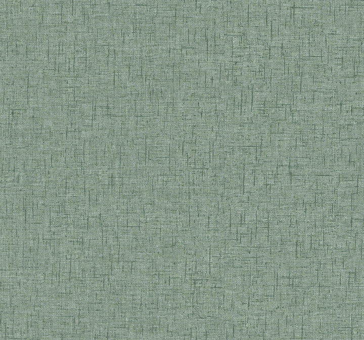 Bentley Green Faux Linen Wallpaper by A-Street Prints Daylight Covers about 56.4 square feet 20.5-in by 33-ft long roll Unpasted 0 - Fabric Carolina -