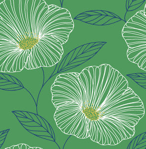 Mythic Green Floral Wallpaper by A-Street Prints