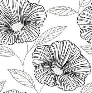 Mythic Black Floral Wallpaper by A-Street Prints