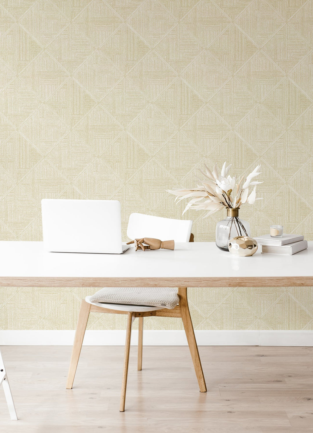 Cade Yellow Geometric Wallpaper by A-Street Prints Designer