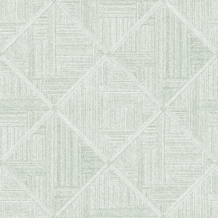 Cade Green Geometric Wallpaper by A-Street Prints Scott Living II Covers about 56.4 square feet 20.5-in by 33-ft long roll Unpasted 20.9 - Fabric Carolina -