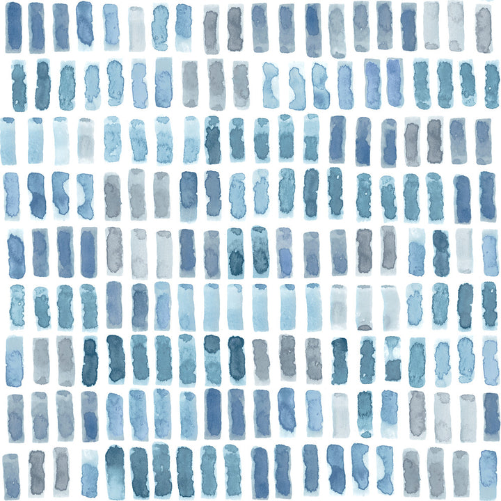 Brynne Indigo Watercolor Wallpaper by A-Street Prints Scott Living II Covers about 56.4 square feet 20.5-in by 33-ft long roll Unpasted 20.9 - Fabric Carolina -