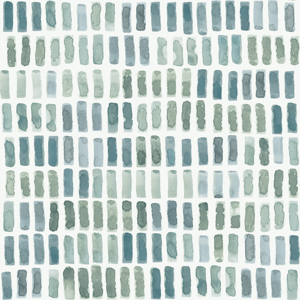 Brynne Green Watercolor Wallpaper by A-Street Prints Scott Living II Covers about 56.4 square feet 20.5-in by 33-ft long roll Unpasted 20.9 - Fabric Carolina -