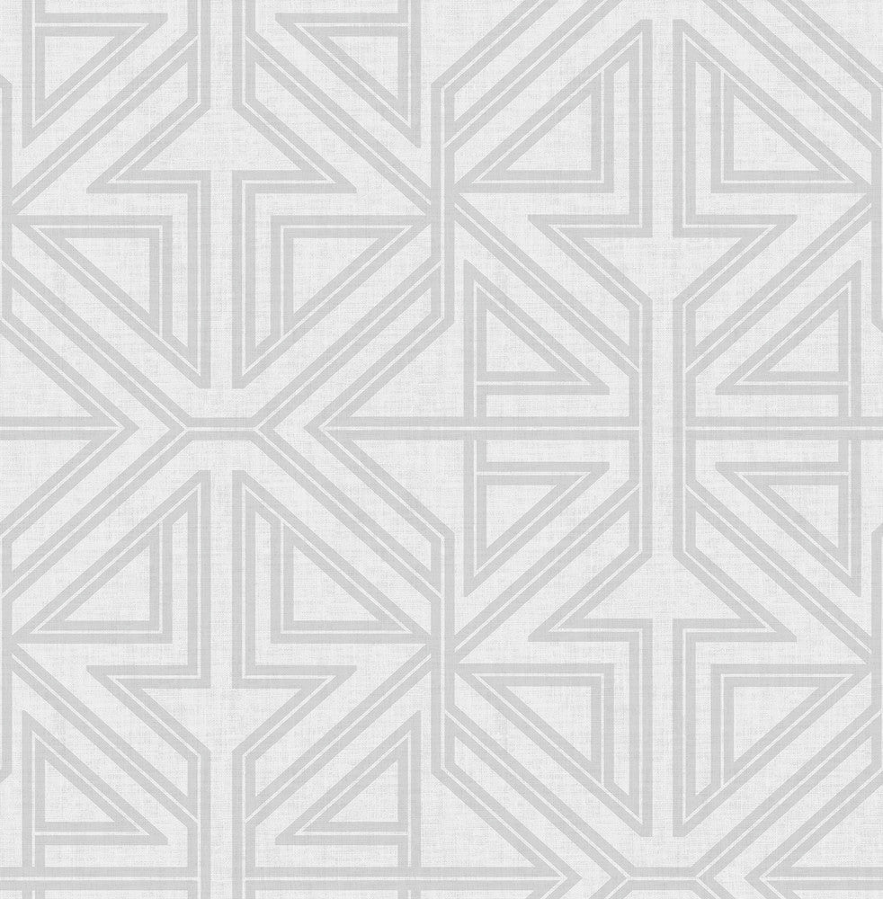 Kachel Grey Geometric Wallpaper by A-Street Prints Scott Living II Covers about 56.4 square feet 20.5-in by 33-ft long roll Unpasted 20.9 - Fabric Carolina -
