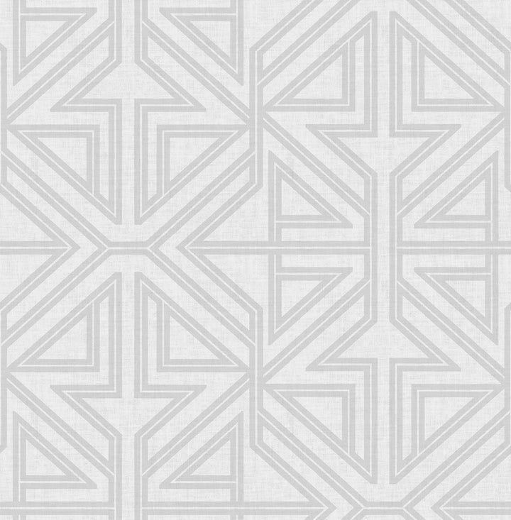 Kachel Grey Geometric Wallpaper by A-Street Prints Scott Living II Covers about 56.4 square feet 20.5-in by 33-ft long roll Unpasted 20.9 - Fabric Carolina -