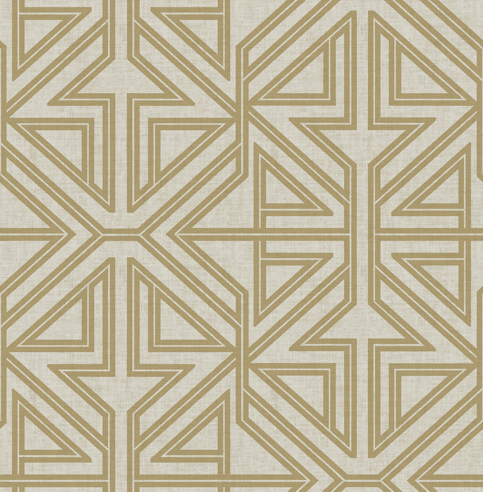 Kachel Gold Geometric Wallpaper by A-Street Prints Scott Living II Covers about 56.4 square feet 20.5-in by 33-ft long roll Unpasted 20.9 - Fabric Carolina -