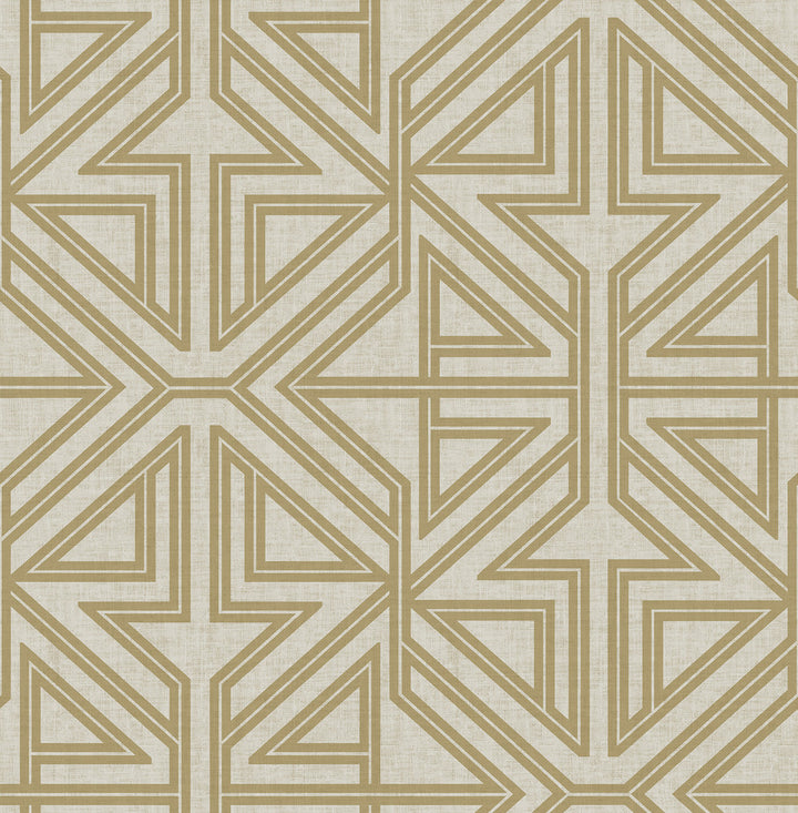 Kachel Gold Geometric Wallpaper by A-Street Prints Scott Living II Covers about 56.4 square feet 20.5-in by 33-ft long roll Unpasted 20.9 - Fabric Carolina -