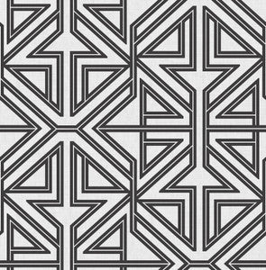 Kachel Black Geometric Wallpaper by A-Street Prints