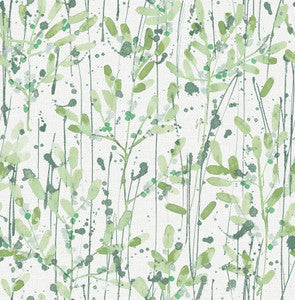 Leandra Green Floral Trail Wallpaper by A-Street Prints