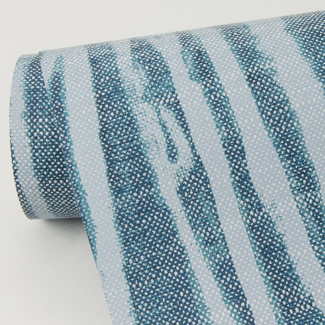 Nazar Indigo Indigo Stripe Wallpaper by A-Street Prints Designer