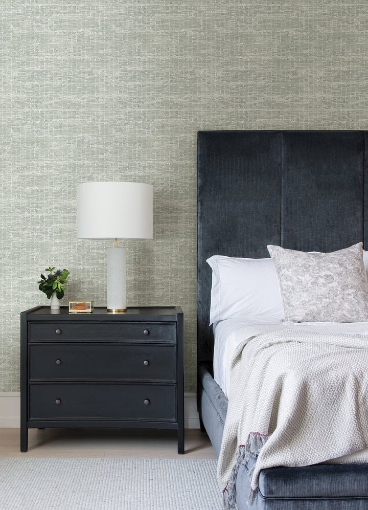 Samos Sage Sage Texture Wallpaper by A-Street Prints Designer