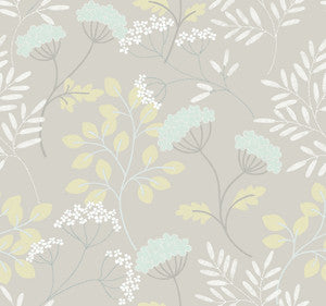 Sorrel Light Grey Botanical Wallpaper by A-Street Prints