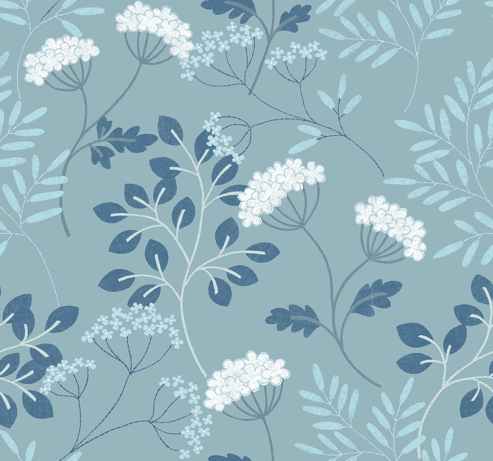 Sorrel Slate Botanical Wallpaper by A-Street Prints Scott Living II Covers about 60.8 square feet 27-in by 27-ft long roll Unpasted 25.2 - Fabric Carolina -