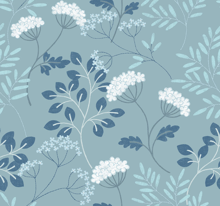 Sorrel Slate Botanical Wallpaper by A-Street Prints Scott Living II Covers about 60.8 square feet 27-in by 27-ft long roll Unpasted 25.2 - Fabric Carolina -