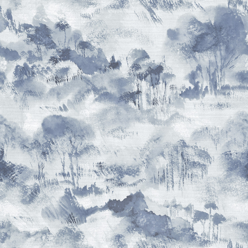 Nara indigo Nara indigo Toile Wallpaper by A-Street Prints Scott Living II Covers about 60.8 square feet 27-in by 27-ft long roll Unpasted 27 - Fabric Carolina -