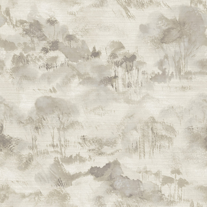 Nara Taupe Taupe Toile Wallpaper by A-Street Prints Scott Living II Covers about 60.8 square feet 27-in by 27-ft long roll Unpasted 27 - Fabric Carolina -