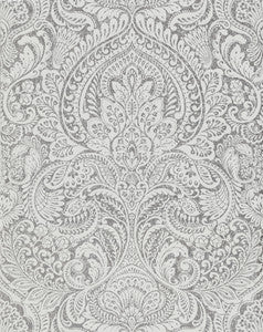 Artemis Silver Damask Wallpaper by A-Street Prints