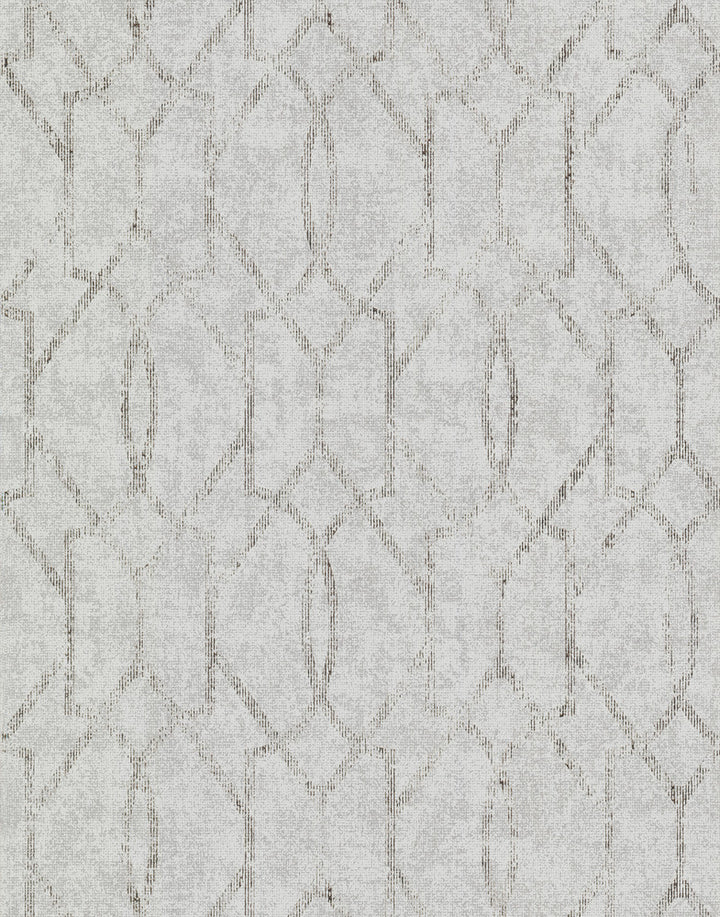Ziva Platinum Metallic Trellis Wallpaper by A-Street Prints Grey Resource Covers about 57.5 square feet 20.9-in by 33-ft long roll Unpasted 25.2 - Fabric Carolina -