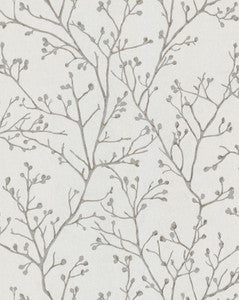 Koura Silver Branches Wallpaper by A-Street Prints