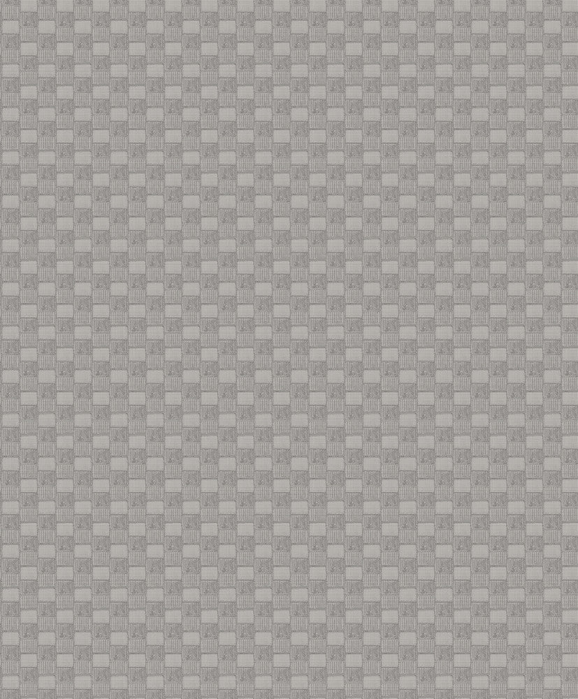 Ira Taupe Checkered Wallpaper by A-Street Prints Grey Resource Covers about 57.5 square feet 20.9-in by 33-ft long roll Unpasted 25.2 - Fabric Carolina -