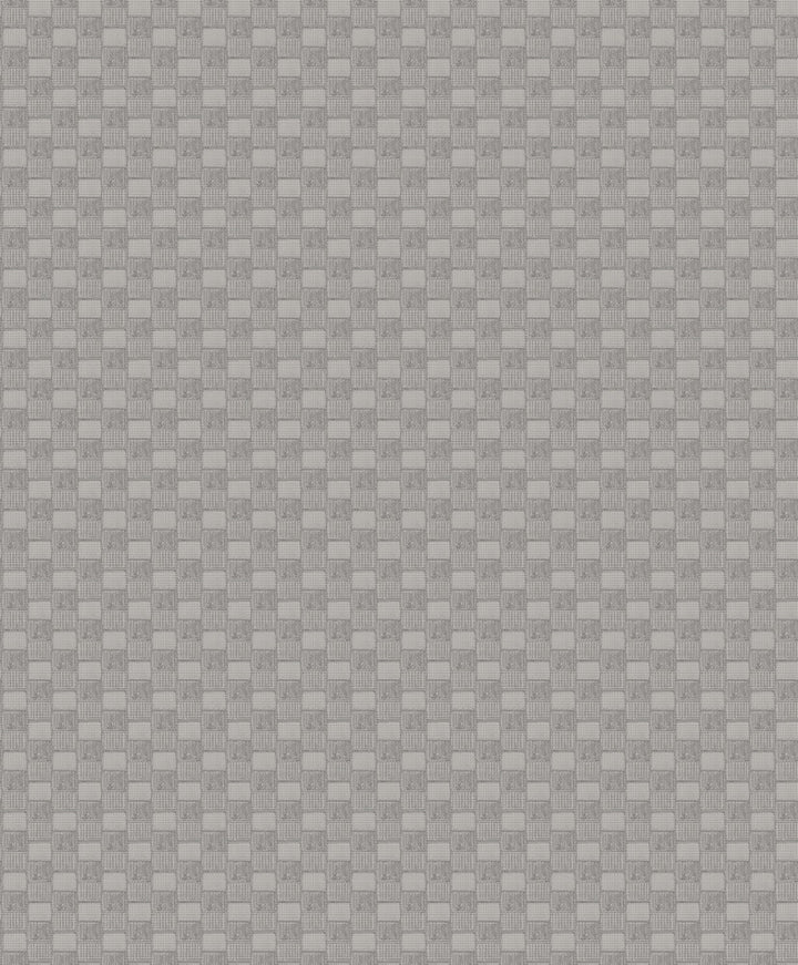Ira Taupe Checkered Wallpaper by A-Street Prints Grey Resource Covers about 57.5 square feet 20.9-in by 33-ft long roll Unpasted 25.2 - Fabric Carolina -