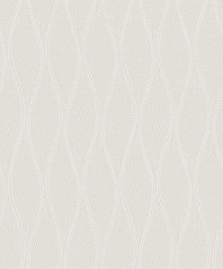 Tetsu Silver Ogee Wave Wallpaper by A-Street Prints