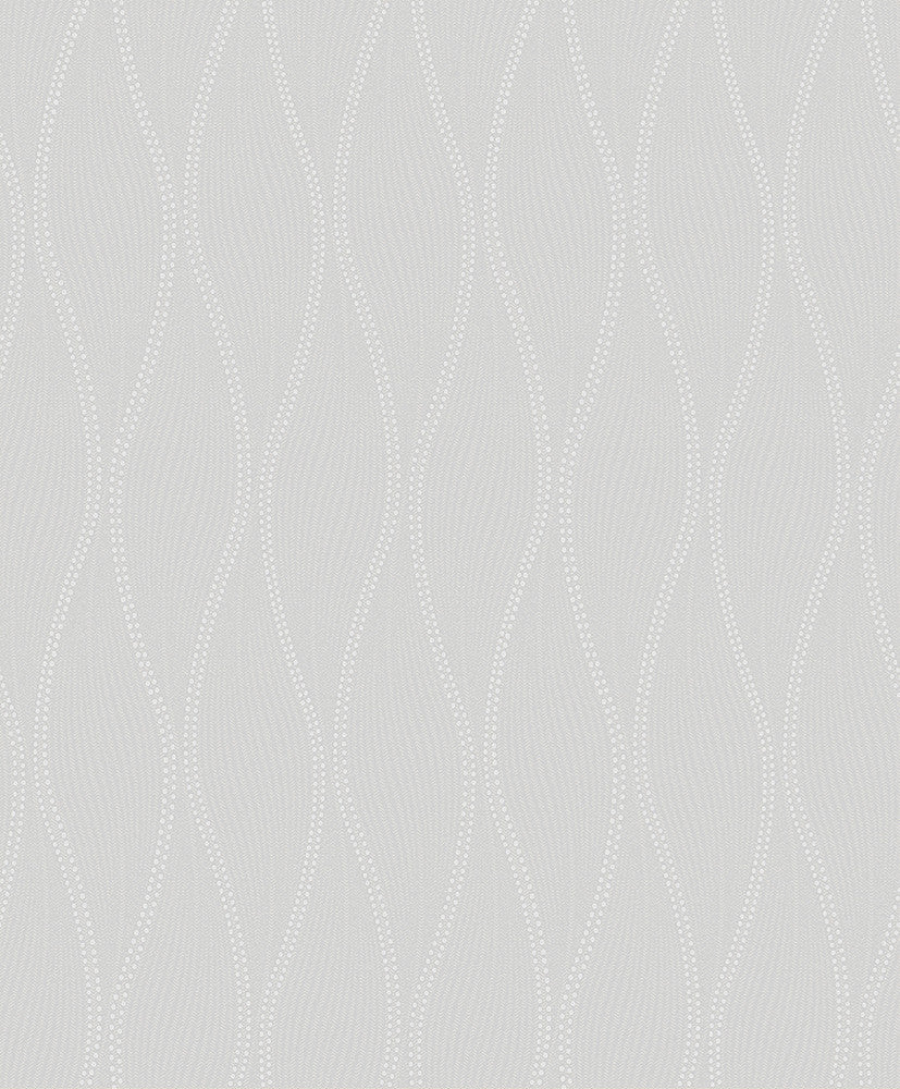 Tetsu Pewter Ogee Wave Wallpaper by A-Street Prints Grey Resource Covers about 57.5 square feet 20.9-in by 33-ft long roll Unpasted 12.5 - Fabric Carolina -