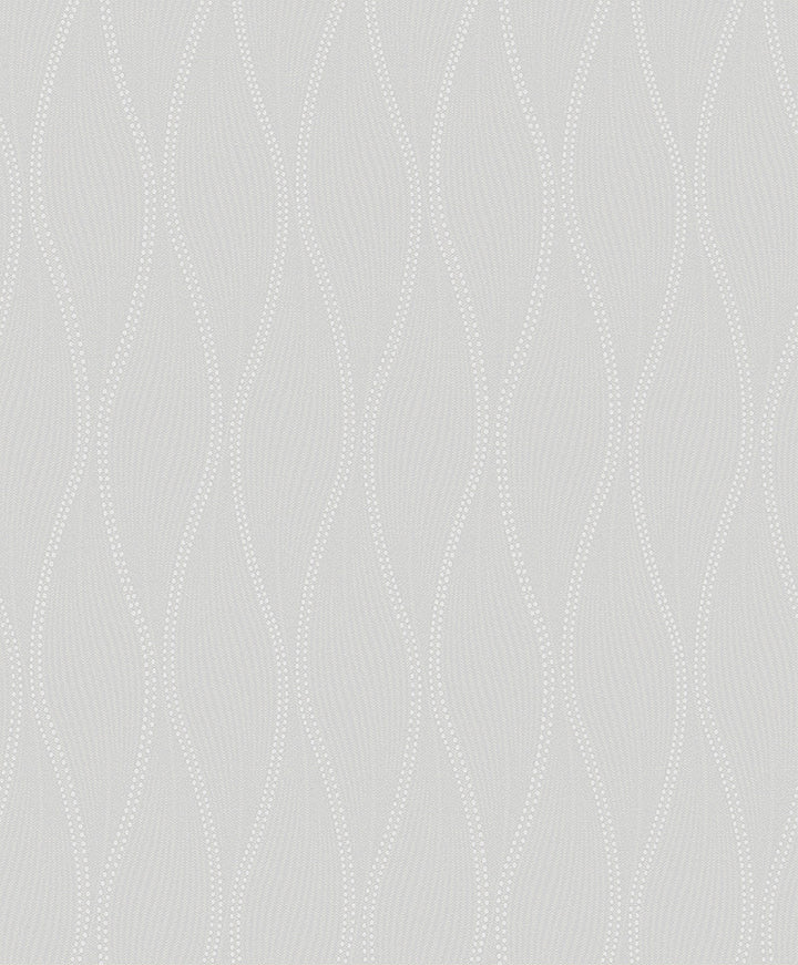 Tetsu Pewter Ogee Wave Wallpaper by A-Street Prints Grey Resource Covers about 57.5 square feet 20.9-in by 33-ft long roll Unpasted 12.5 - Fabric Carolina -
