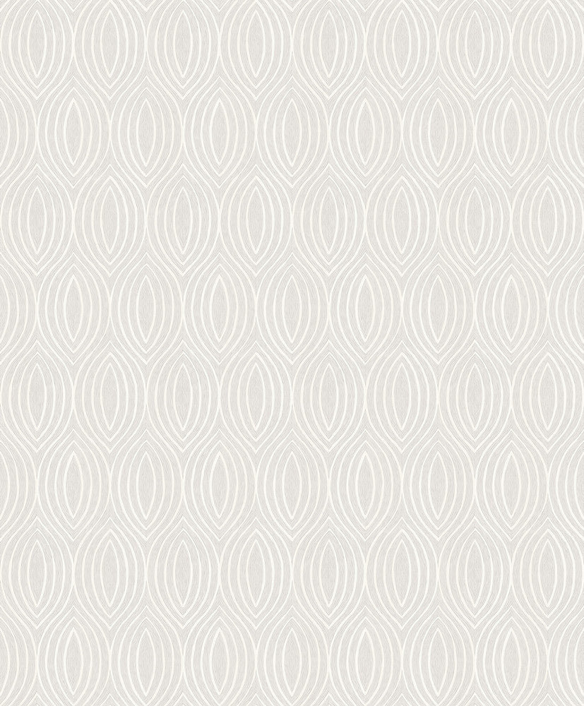Rino Silver Ogee Wallpaper by A-Street Prints Grey Resource Covers about 57.5 square feet 20.9-in by 33-ft long roll Unpasted 25.2 - Fabric Carolina -