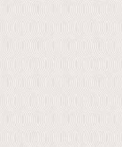 Rino Silver Ogee Wallpaper by A-Street Prints