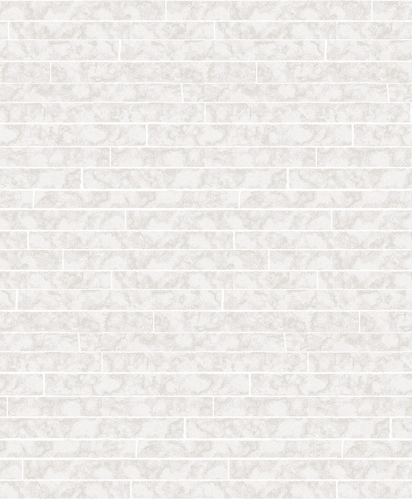 Namari Silver Distressed Tile Wallpaper by A-Street Prints Grey Resource Covers about 57.5 square feet 20.9-in by 33-ft long roll Unpasted 25.2 - Fabric Carolina -