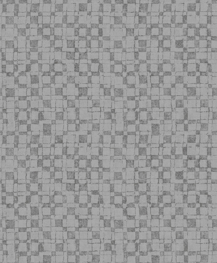 Sarni Silver Grid Wallpaper by A-Street Prints Grey Resource Covers about 57.5 square feet 20.9-in by 33-ft long roll Unpasted 25.2 - Fabric Carolina -