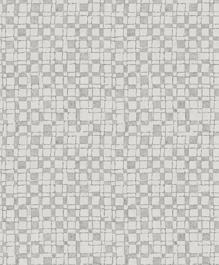Sarni Platinum Grid Wallpaper by A-Street Prints Grey Resource Covers about 57.5 square feet 20.9-in by 33-ft long roll Unpasted 25.2 - Fabric Carolina -