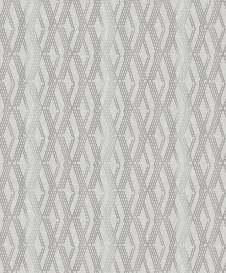 Ushas Taupe Diamond Wallpaper by A-Street Prints Grey Resource Covers about 57.5 square feet 20.9-in by 33-ft long roll Unpasted 12.5 - Fabric Carolina -