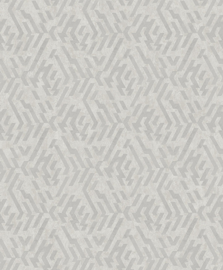 Kila Grey Geometric Wallpaper by A-Street Prints Grey Resource Covers about 57.5 square feet 20.9-in by 33-ft long roll Unpasted 25.2 - Fabric Carolina -