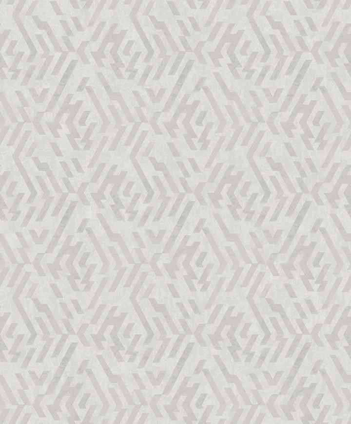 Kila Platinum Geometric Wallpaper by A-Street Prints Grey Resource Covers about 57.5 square feet 20.9-in by 33-ft long roll Unpasted 25.2 - Fabric Carolina -