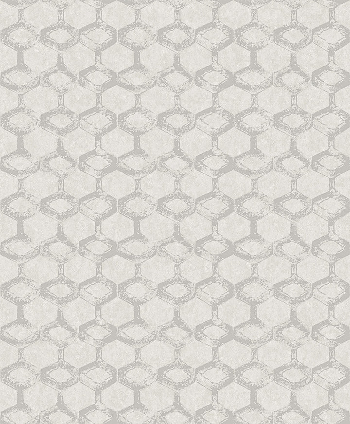 Besi Silver Tiled Wallpaper by A-Street Prints Grey Resource Covers about 57.5 square feet 20.9-in by 33-ft long roll Unpasted 25.2 - Fabric Carolina -