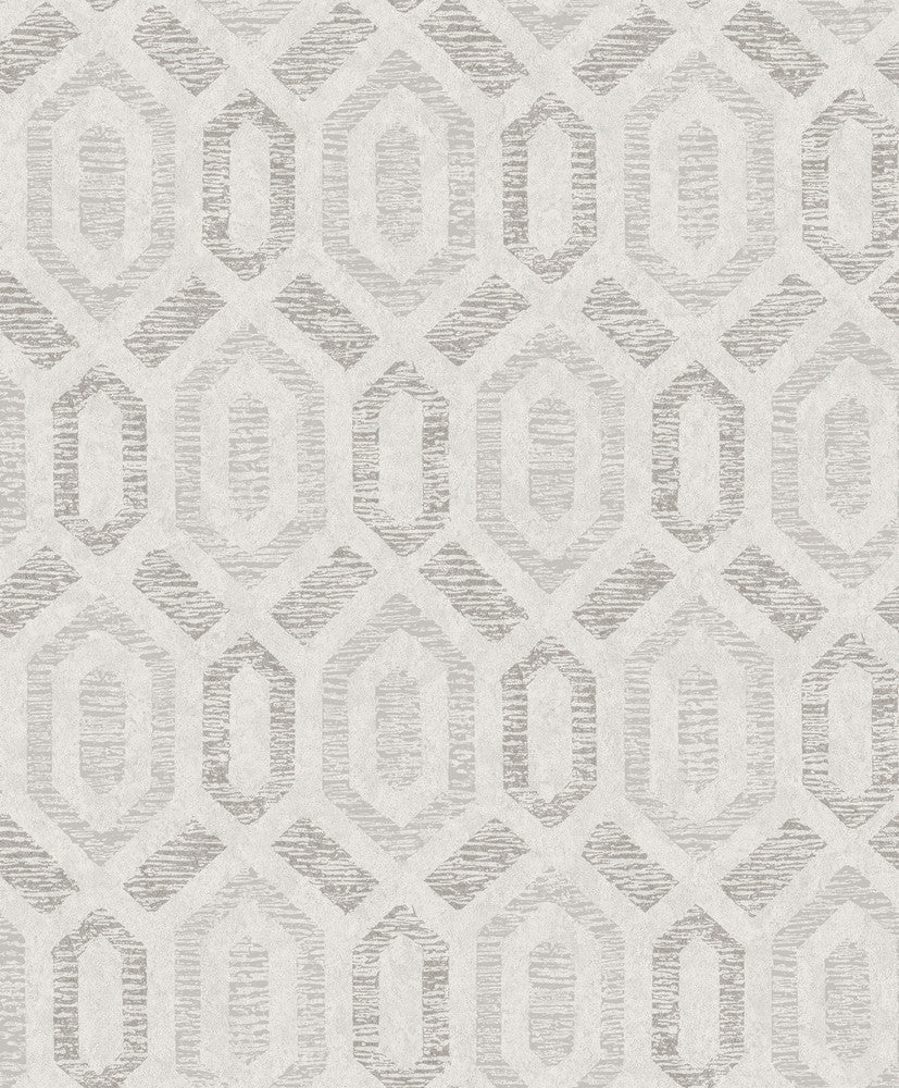 Latona Platinum Diamond Geometric Wallpaper by A-Street Prints Grey Resource Covers about 57.5 square feet 20.9-in by 33-ft long roll Unpasted 25.2 - Fabric Carolina -