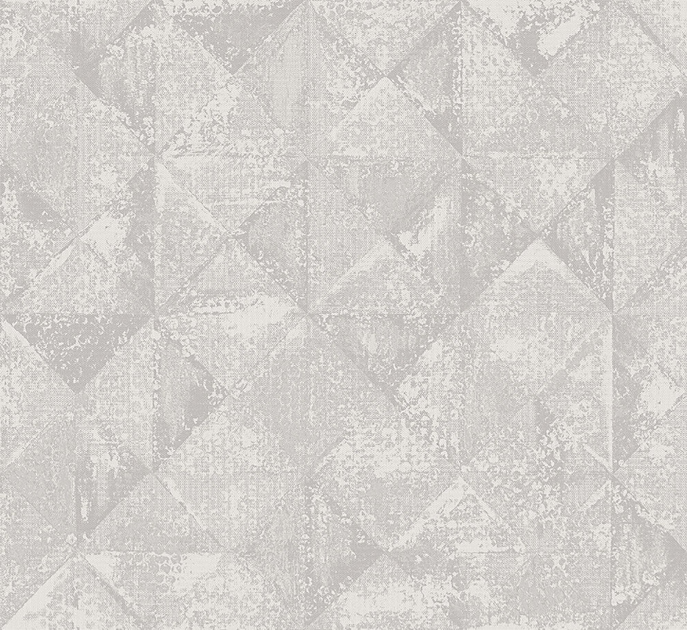 Demir Grey Distressed Geometric Wallpaper by A-Street Prints Grey Resource Covers about 75.9 square feet 27.6-in by 33-ft long roll Unpasted 15.7 - Fabric Carolina -