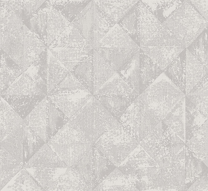 Demir Grey Distressed Geometric Wallpaper by A-Street Prints Grey Resource Covers about 75.9 square feet 27.6-in by 33-ft long roll Unpasted 15.7 - Fabric Carolina -
