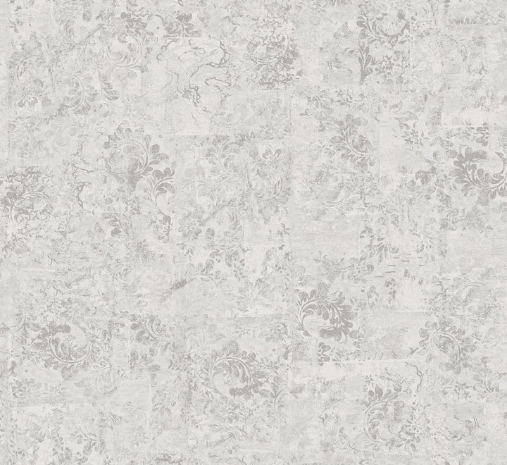 Eisen Silver Abstract Botanical Wallpaper by A-Street Prints Grey Resource Covers about 75.9 square feet 27.6-in by 33-ft long roll Unpasted 12.5 - Fabric Carolina -
