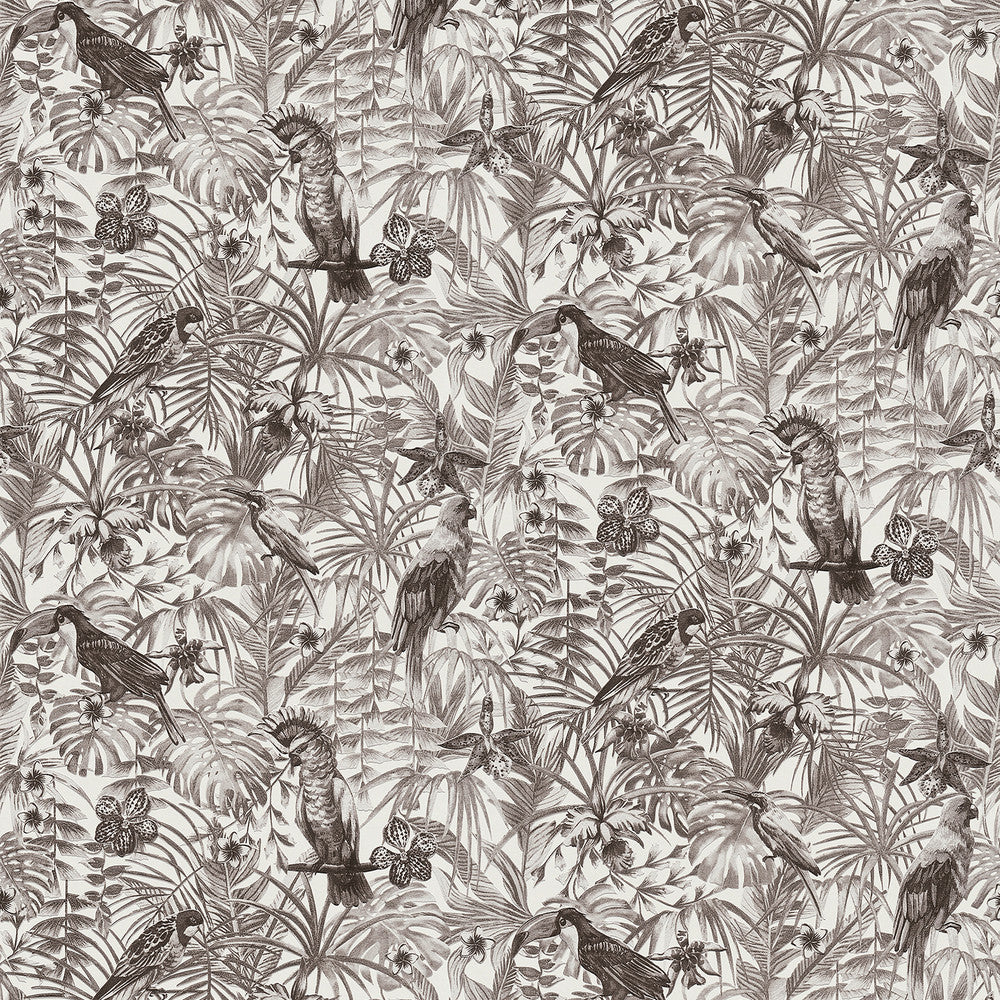 Susila Grey Tropical Wallpaper by Advantage Bali Covers about 57.8 square feet 21-in by 33-ft long roll Unpasted 25.2 - Fabric Carolina -